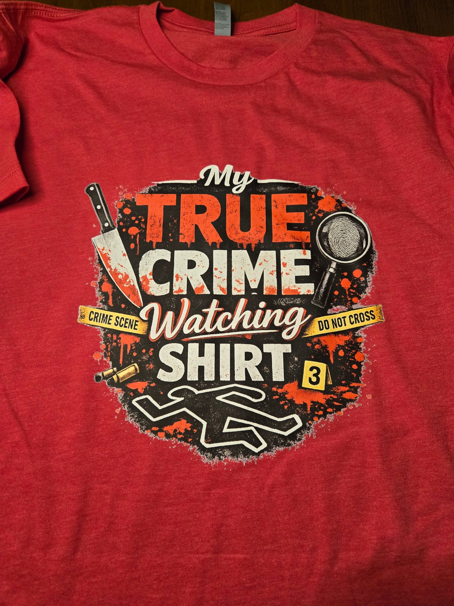 True Crime Watching Shirt, Unisex Binge Watch Top, TV Marathon Graphic Tee