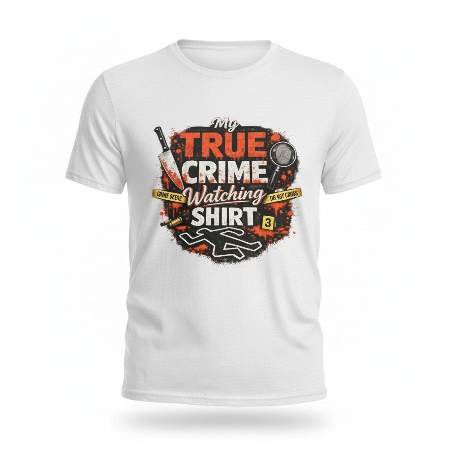 True Crime Watching Shirt, Unisex Binge Watch Top, TV Marathon Graphic Tee