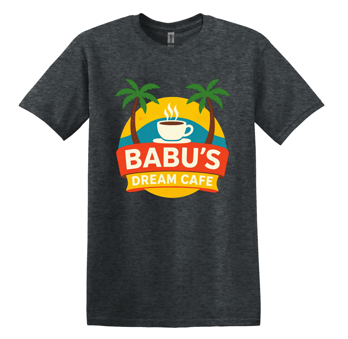 Babu's Dream Cafe Retro T-Shirt, 90s Sitcom Inspired Graphic Tee