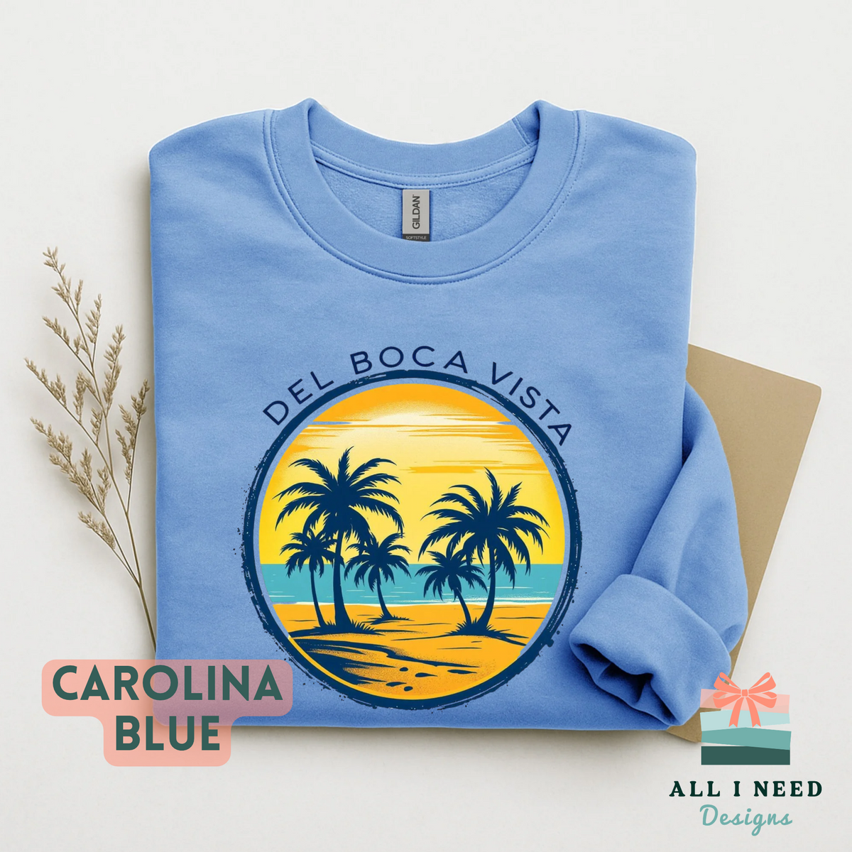 90s Seinfeld Del Boca Vista Beach T-Shirt, Retro Palm Trees, Unisex Gildan Tee