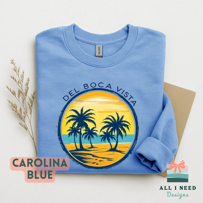 90s Seinfeld Del Boca Vista Beach T-Shirt, Retro Palm Trees, Unisex Gildan Tee