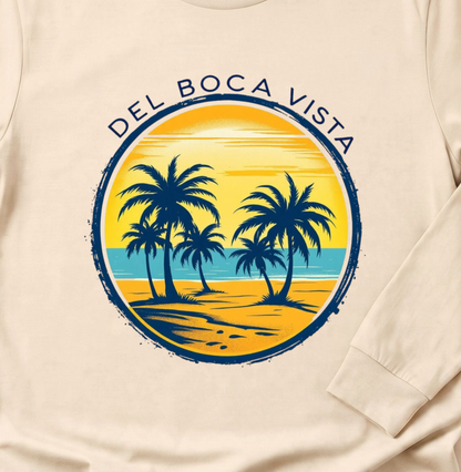 90s Seinfeld Del Boca Vista Beach T-Shirt, Retro Palm Trees, Unisex Gildan Tee