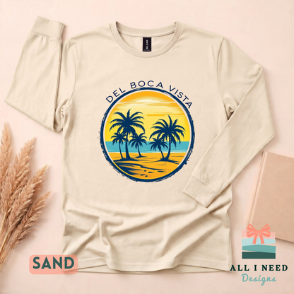 90s Seinfeld Del Boca Vista Beach T-Shirt, Retro Palm Trees, Unisex Gildan Tee