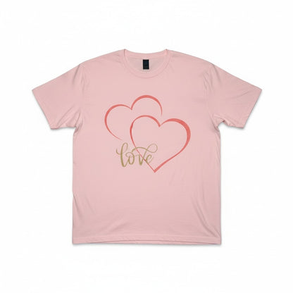 Love Hearts Shirt – Minimalist Heart & Script Tee - Valentine's Day