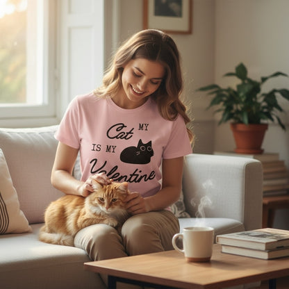 My Cat Is My Valentine T-Shirt – White, Pink, or Red