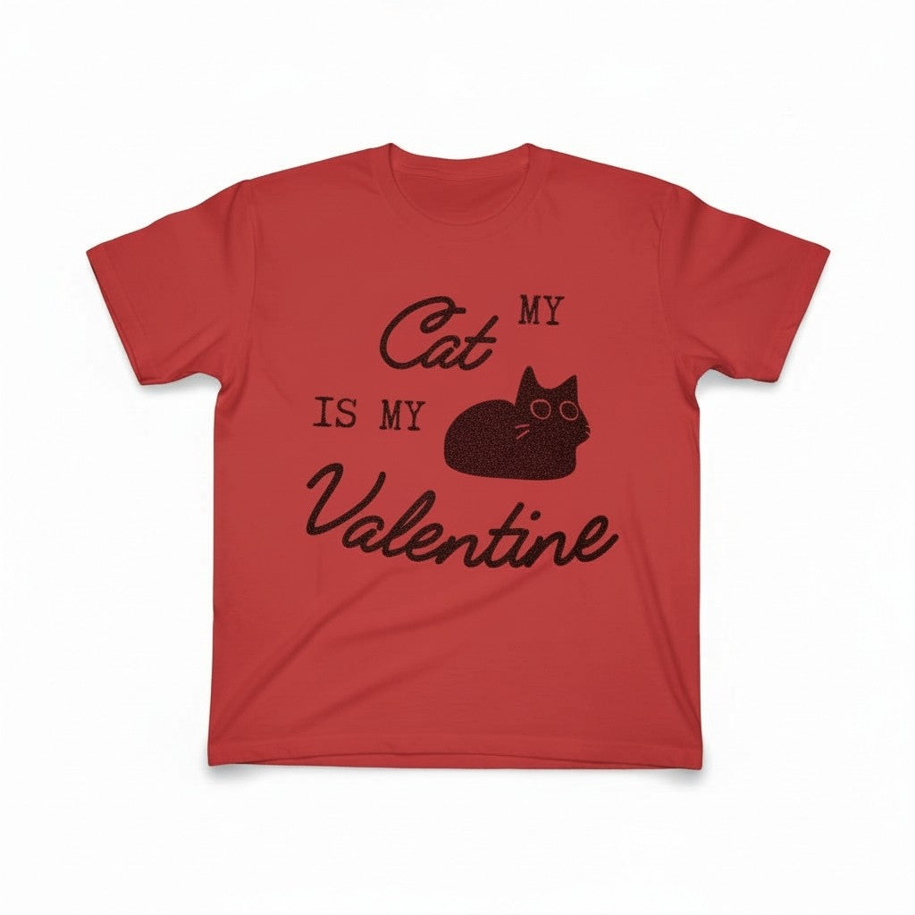 My Cat Is My Valentine T-Shirt – White, Pink, or Red