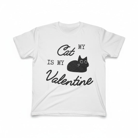 My Cat Is My Valentine T-Shirt – White, Pink, or Red