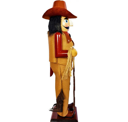 14" Western Holiday Figurine, Wild West Nutcracker, Cowboy Statue, Rustic Christmas Accent