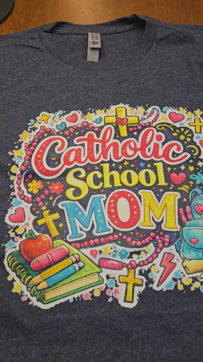 Catholic School Mom Shirt, Faith Mother Tee, Back to School Top