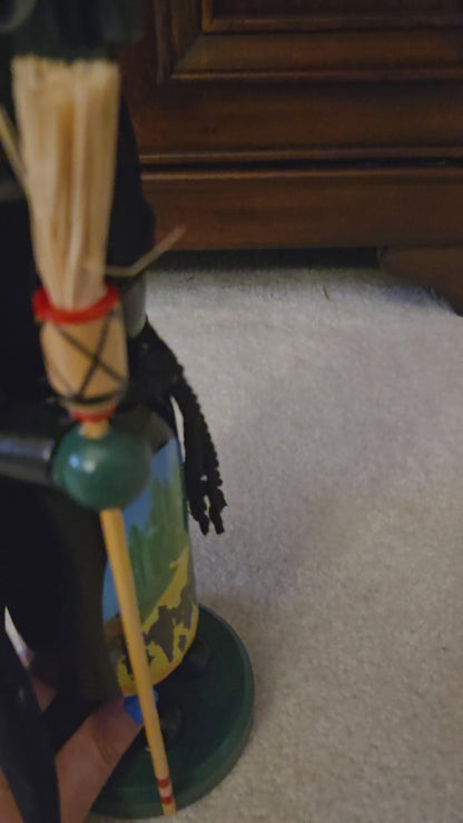 Wicked Witch Halloween Nutcracker, Hand-Painted Wizard of Oz Emerald City Scene, 14-inch Decor