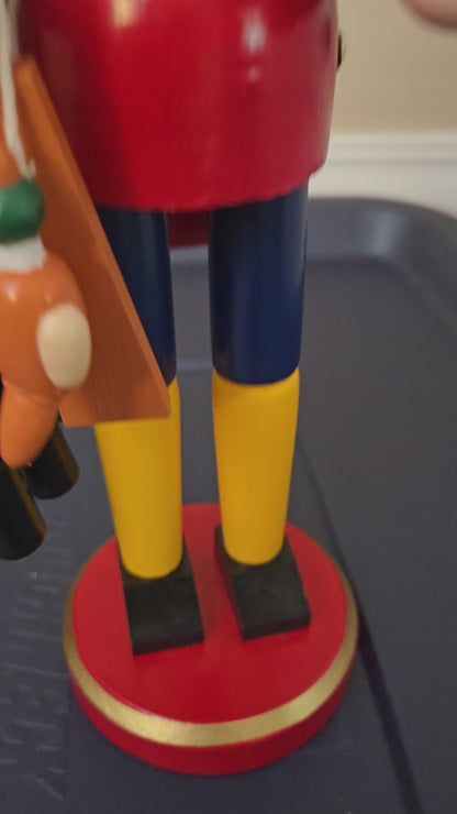 Wooden Thanksgiving Tabletop Decoration, Pilgrim Nutcracker, 14 Inch, Seasonal Accent