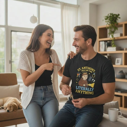 Funny St. Anthony T-Shirt – Catholic Gift for Lost Items