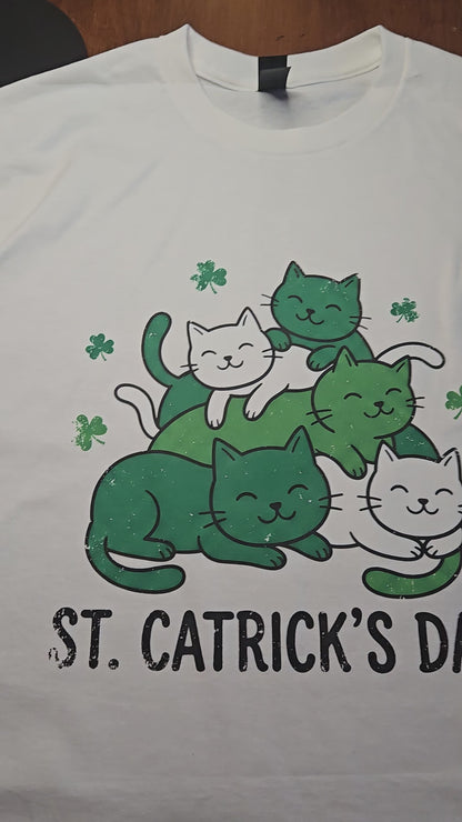 St. Catrick’s Day Shirt | Funny St Patrick’s Tee | Irish Cat Lover Gift