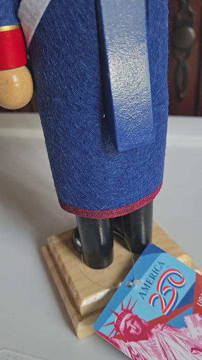 14 Inch Independence Drummer Nutcracker, Revolutionary War Style, USA 250th Anniversary Collectible